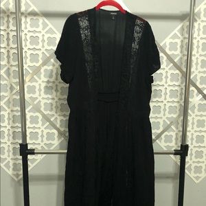 Torrid black long cardigan / duster - size 1